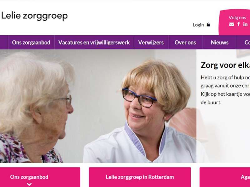 Nieuwe websites voor Lelie zorggroep